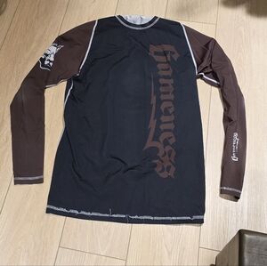 Men's Black and Brown Long Sleeve Shirt